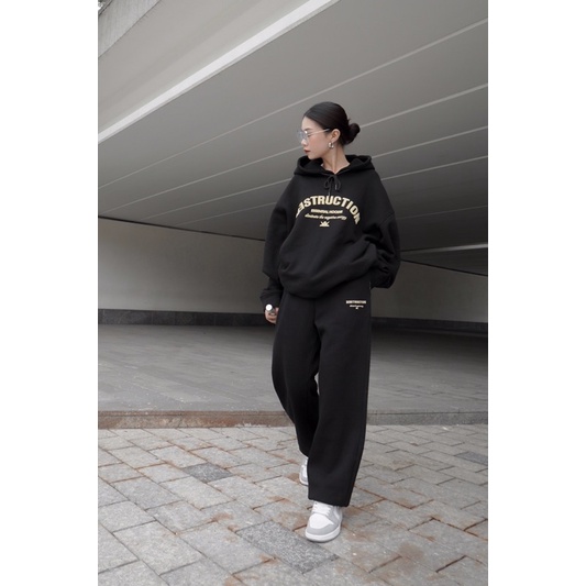Áo hoodie, áo khoác nỉ có mũ local brand Destruction basic unisex form rộng nhiều màu sang trọng
