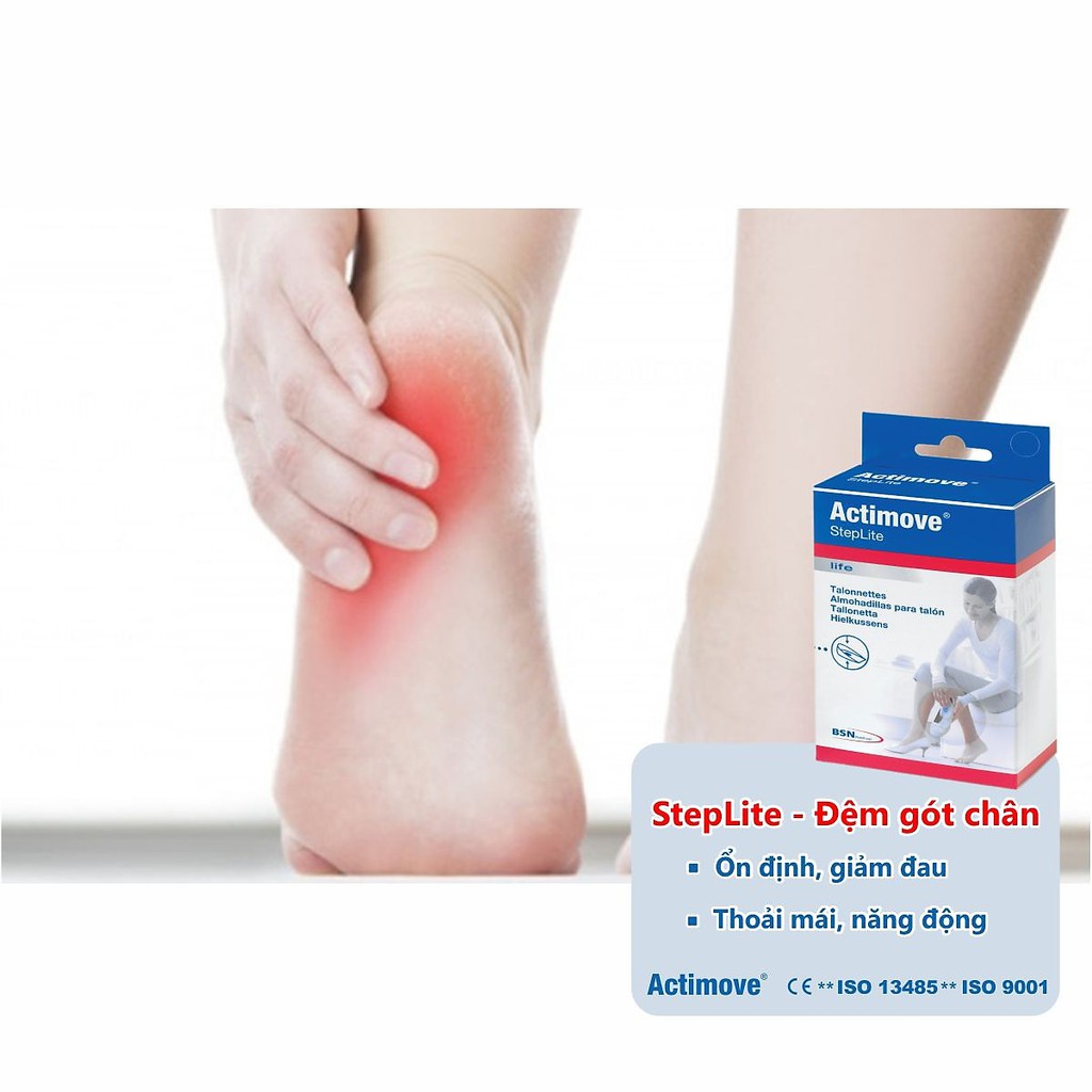 Đệm gót chân silicone tăng chiều cao Actimove Steplite Size L/XL