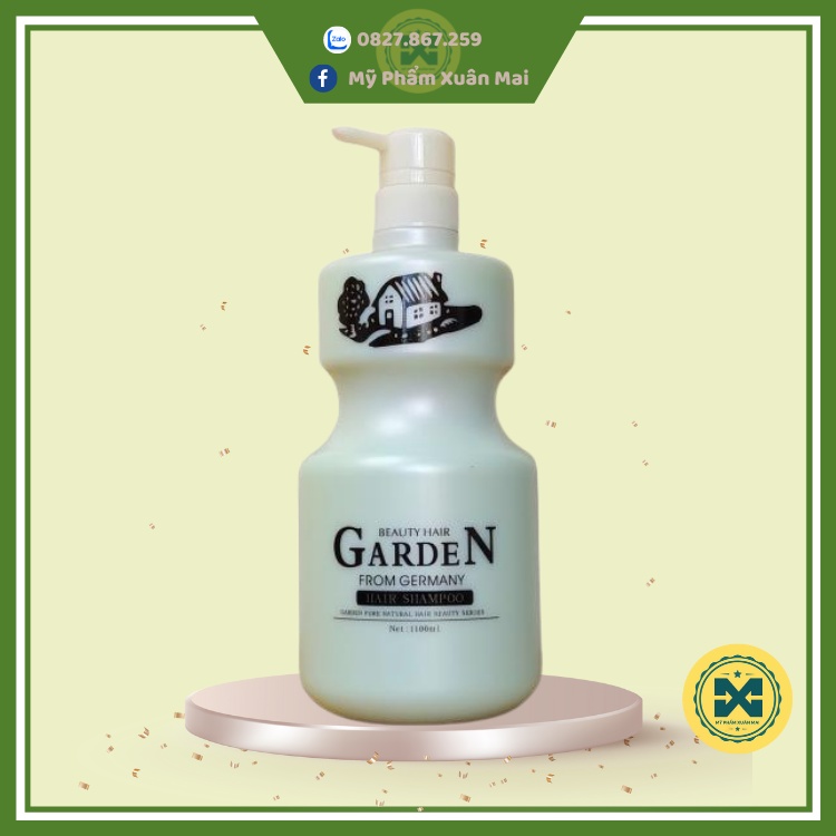 Cặp Dầu Gội Xả Garden Lùn Siêu Mượt 1100ml