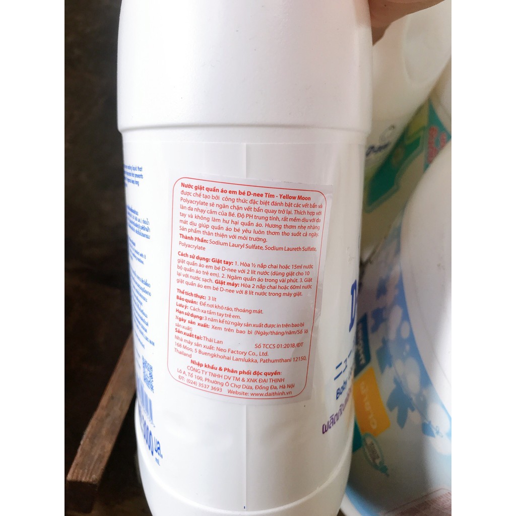 [CHÍNH HÃNG]NƯỚC GIẶT XẢ D-NEE CHAI 3000ML NHẬP KHẨU THÁI LAN