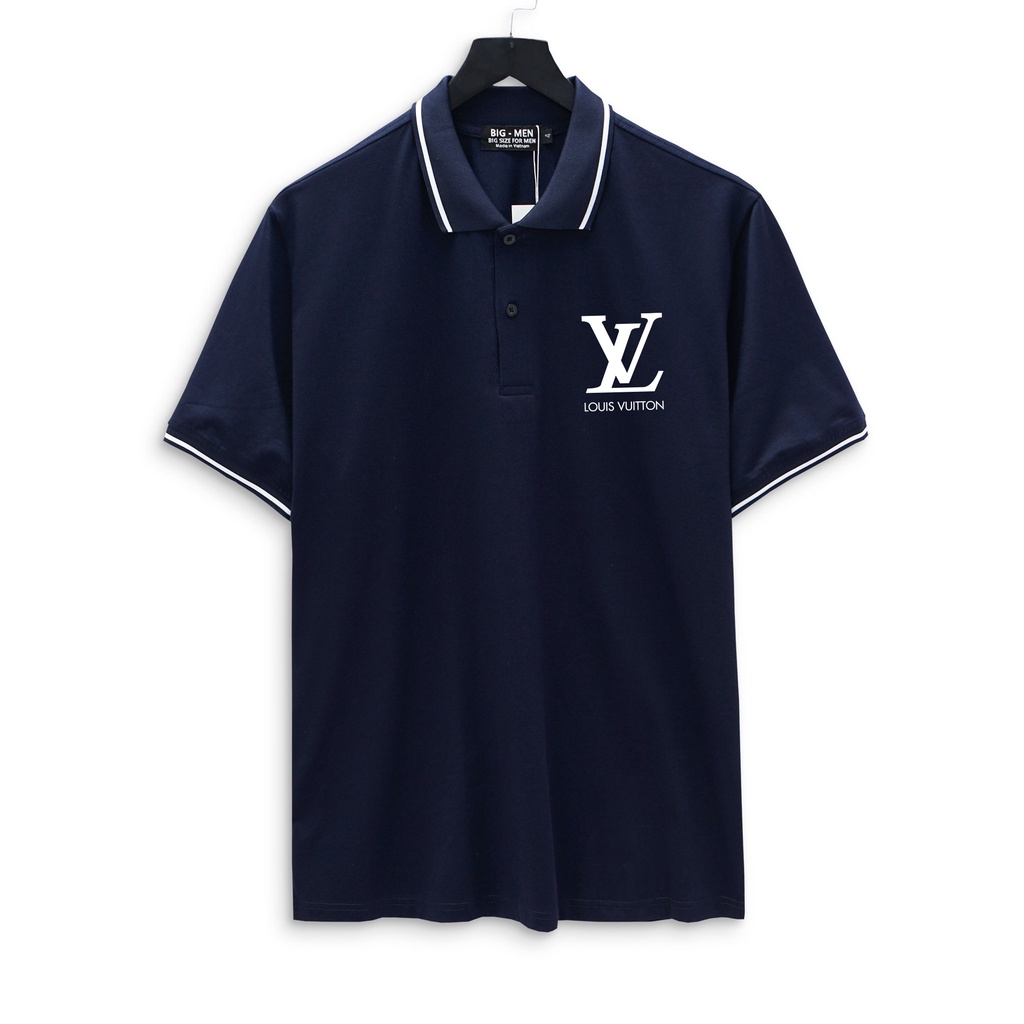 [bigsize] Áo thun polo cotton 100% in L V đẹp 80-140kg