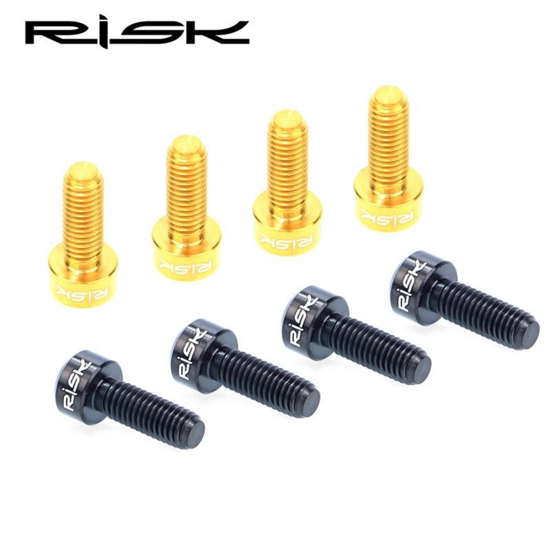 Set 2 Bu Lông Cố Định Tay Phanh Xe Đạp Bằng Titan 4 Màu m5*14mm