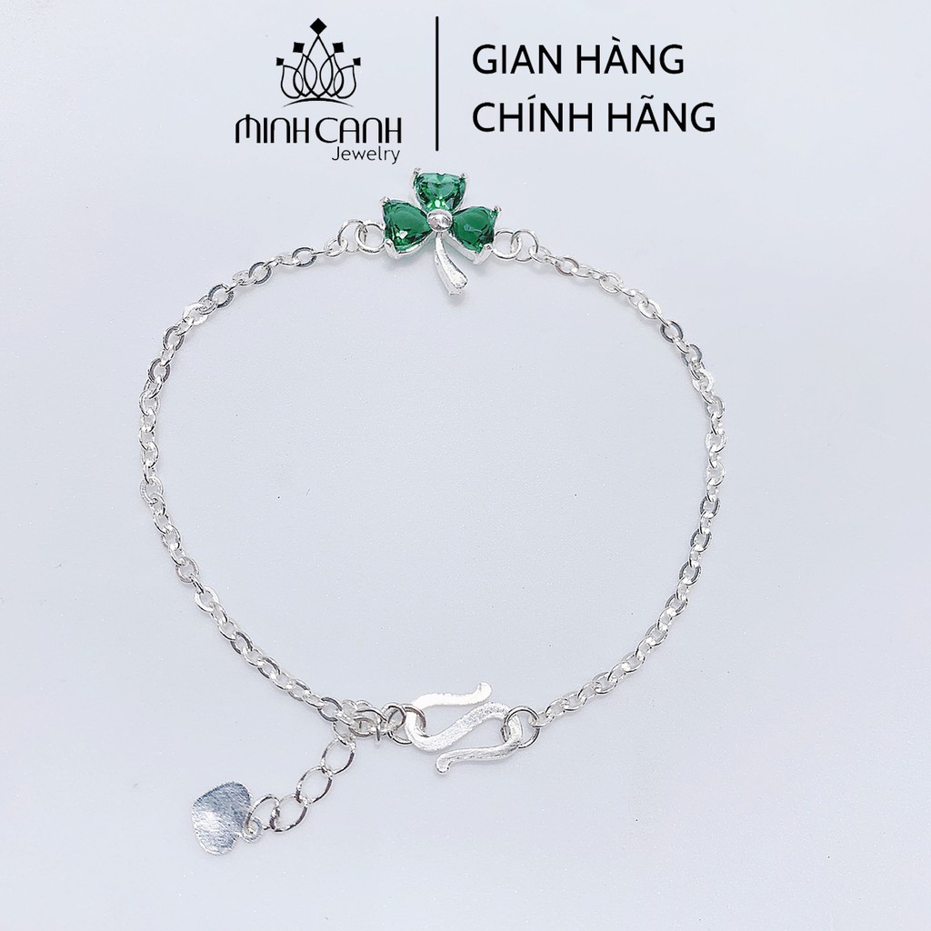 Lắc Tay Bạc Minh Canh Jewelry - Cỏ 3 Lá May Mắn