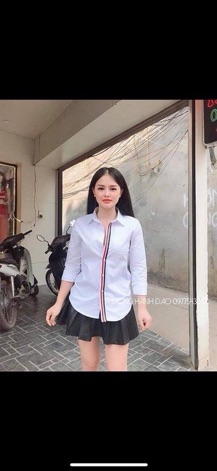Áo sơ mi tay viền hàng đẹp