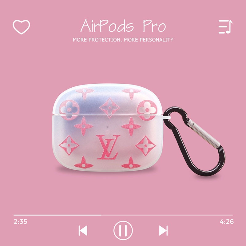 Vỏ Bảo Vệ Hộp Sạc Tai nghe không dây Airpods1 2 3 Pro Bằng Silicon TPU Màu Gradient In Logo Sang Trọng Kèm Móc Khóa
