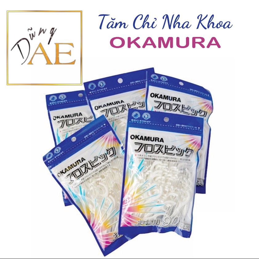 Tăm chỉ nha khoa Okamura, Tăm chỉ kẽ răng Okamura Japan - Gói 90 cây