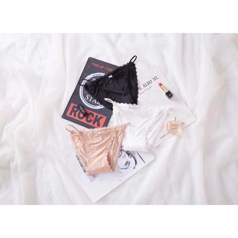 Quần Lót Lụa Sữa Dây Mảnh Sexy Siêu Mát Co Giãn Nhiều