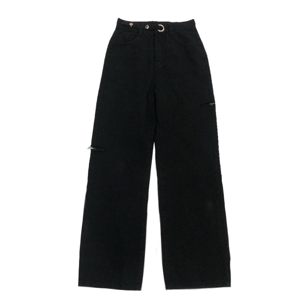 Quần Jeans Nữ Dáng Suông LORI JEANS Lưng Cao Phong Cách Ulzzang