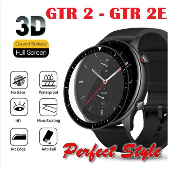Dán Màn Hình Cường Lực Amazfit GTR 2E GTR2 GTS 3 GTS 2 mini Bip Bip u Bip u u pro  3D Dẻo Full Màn