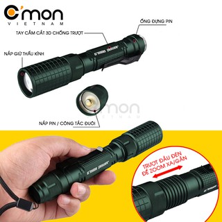 Đèn pin siêu sáng C'mon Power DELTA XML-L2 (không bao gồm pin và sạc)