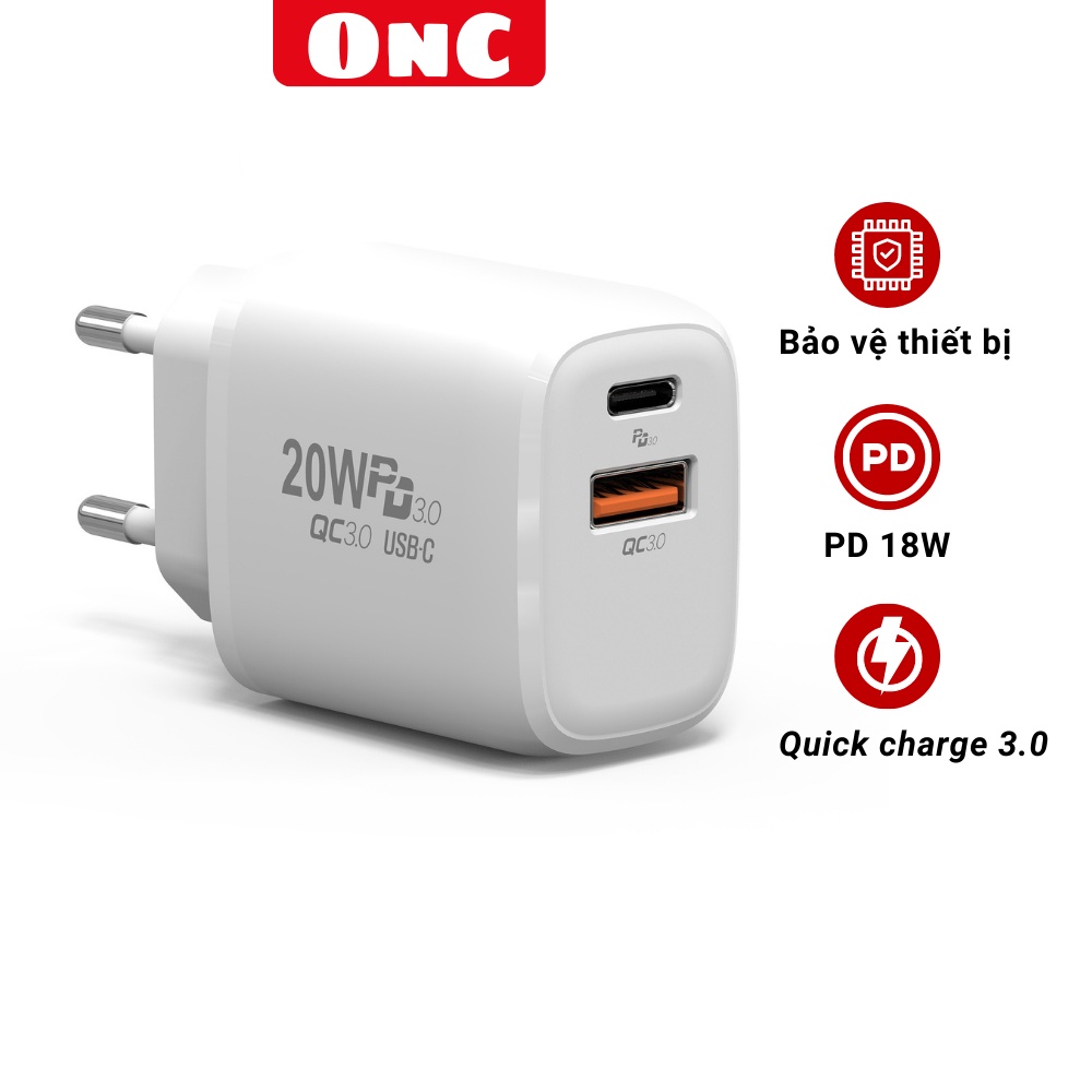 Cốc SẠC NHANH 18W - Bảo hành 12 tháng, Sạc Nhanh Ip, android