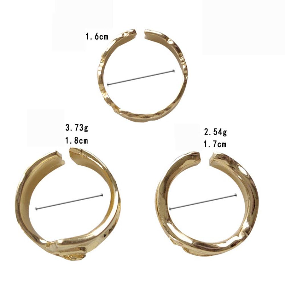 Set 3 Nhẫn Đeo Đốt Ngón Tay Phong Cách Hip Hop|Nhẫn Đuôi Hình Học Không Đối Xứng Thời Trang