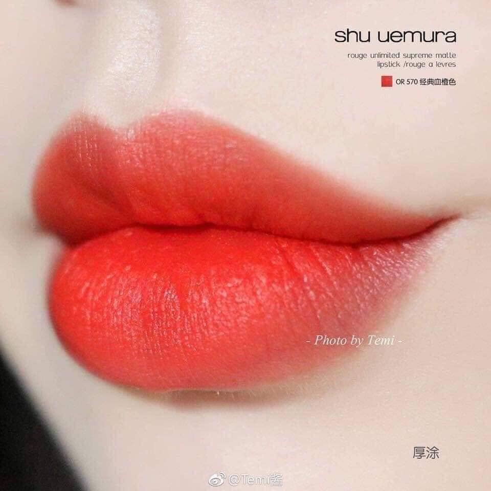 Son Shu Uemura Lì Mịn Môi Rouge Unlimited Matte Vỏ Đen - Mẫu Mới