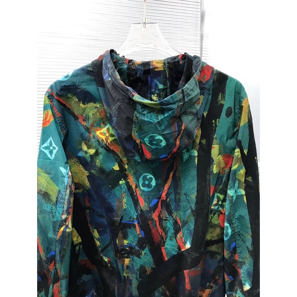 Áo khoác gió cho nam thương hiệu Louis Vuitton LV cao cấp màu loang nhiều kiểu