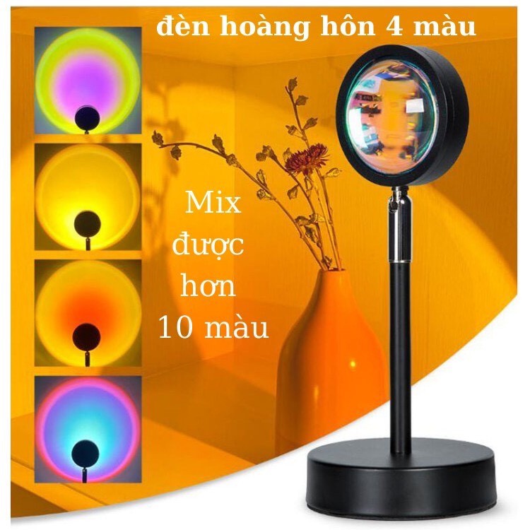 Đèn hoàng hôn có chuyển đổi màu hoàng hôn, mặt trời, cầu vồng ảo diệu, chụp ảnh sống ảo, quay tiktok