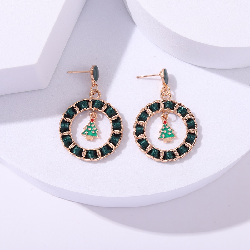 Bông tai hình cây thông/hoa/ông già nô-en thời trang cho nữ