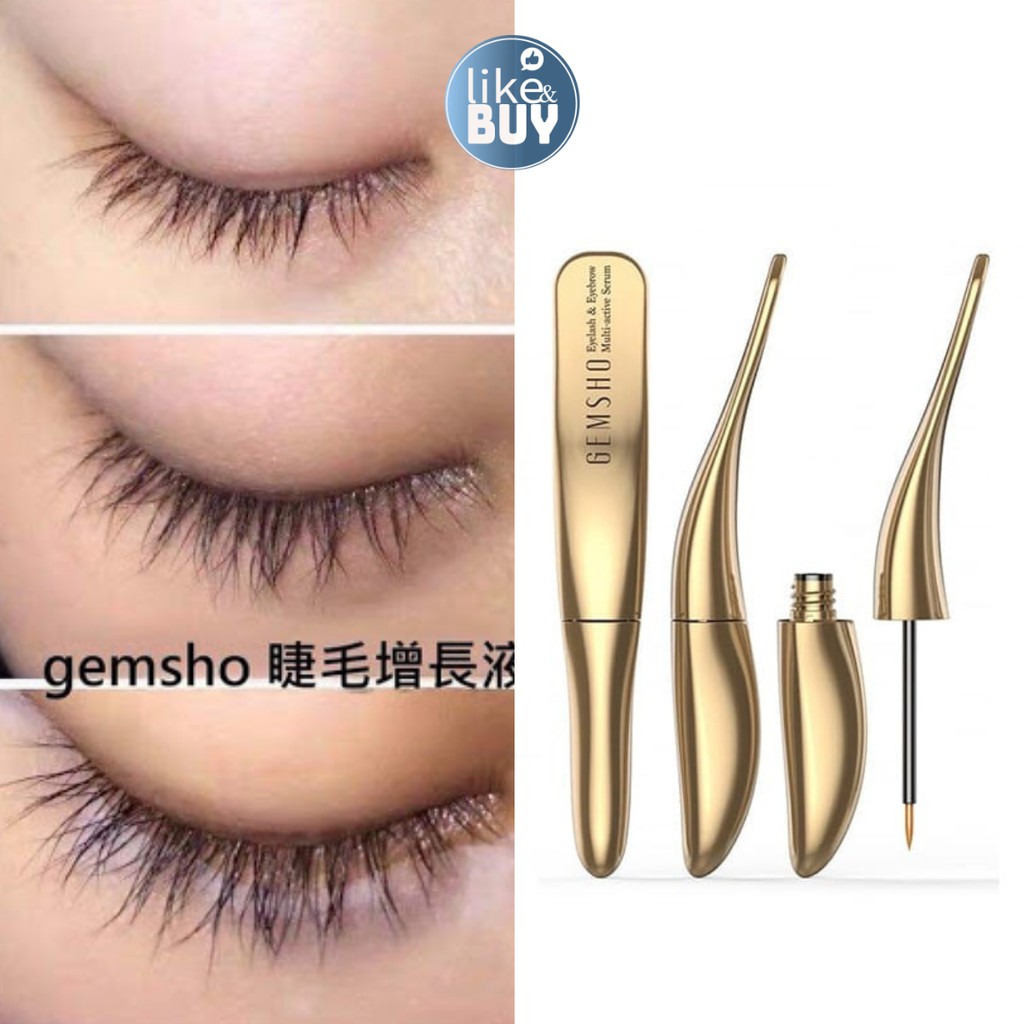 Serum dưỡng mi Gemsho Eyelash &amp; Eyebrown 3ml làm dày và dài mi - hàng nội địa Trung