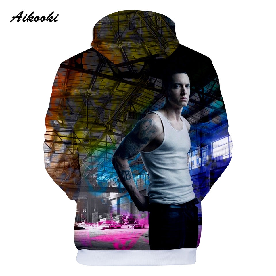 Áo Hoodie In Họa Tiết Rapper Eminem 3d Phong Cách Harajuku Mới