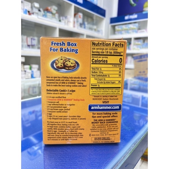 [HÀNG CHUẨN] Bột Paking soda đa tác dụng hộp 454g  Date mới