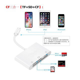 Đầu đọc thẻ nhớ cho điện thoại, cap OTG đọc CF cho iphone