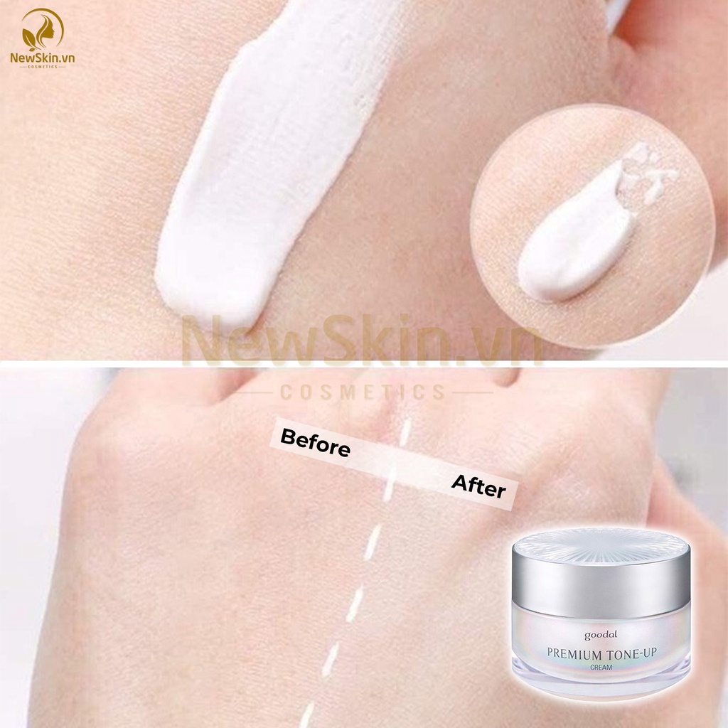 Kem Trắng Bật Tone Da Chiết Suất Ốc Sên Goodal Premium Snail Tone Up Cream Korea 10ml