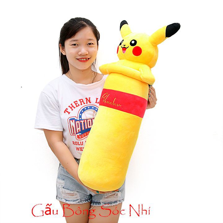 Gấu bông gối ôm hình Pikachu 1m