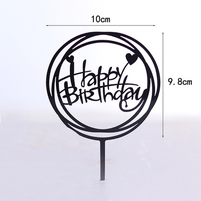 1 Cây Cắm Trang Trí Bánh Kem Bằng Acrylic Hình Chữ Happy Birthday