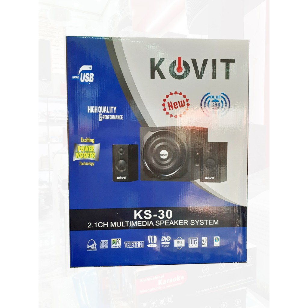 Loa vi tính 2.1 KOVIT KS 30 - Nghe nhạc cực tốt, giá cả cực tốt, công suất vừa phải, có kết nối bluetooth