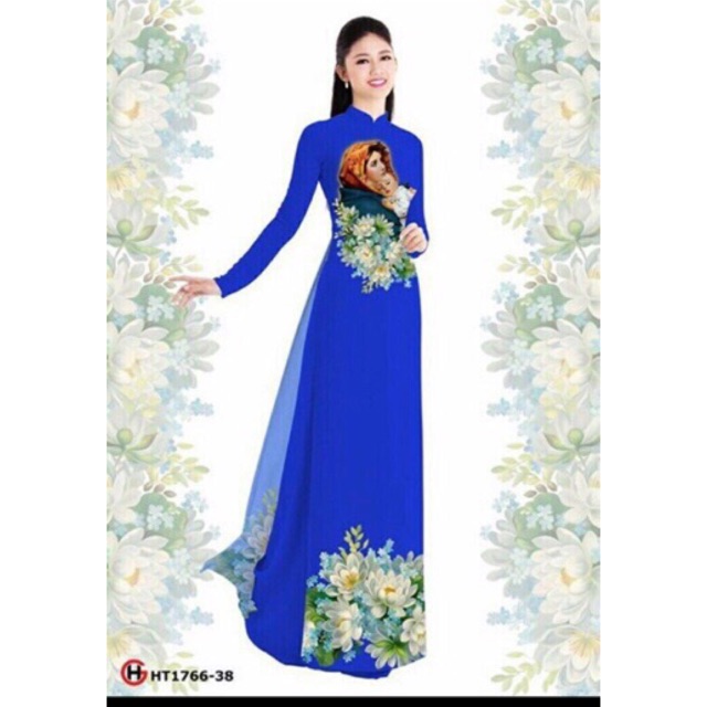 Vải áo dài in hình chúa