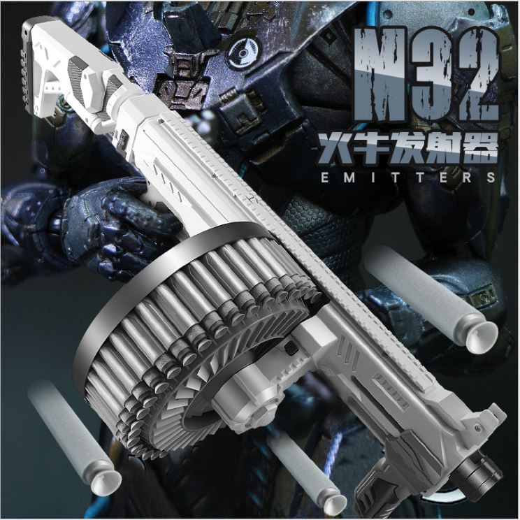 Đồ chơi M32 sung đan xốp kiểu NEFT chế độ cơ kéo bằng tay rất nhẹ lực bay xa 15m hàng cao cấp BLAZE STORM MẪU MỚI NHẤT