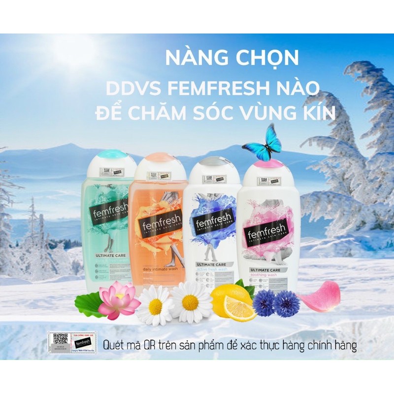 Dung dịch vệ sinh phụ nữ femfesh 250 ml uk chính hãng