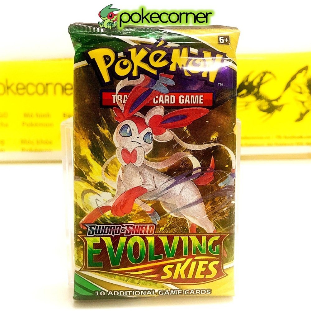 (siêu rẻ) 01 pack bài Pokemon Evolving Skies SS7 TCG Chính Hãng Mới 100% - Túi Thẻ Bài Pokemon Booster Pack - PokeCorner