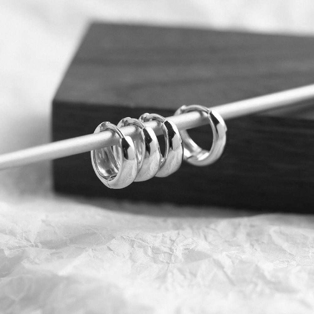 Bông Tai Phong Cách Hàn Quốc Thanh Lịch Cho Nữ|Khuyên Tai Kim Loại Dạng Vòng Thời Trang Cổ Điển