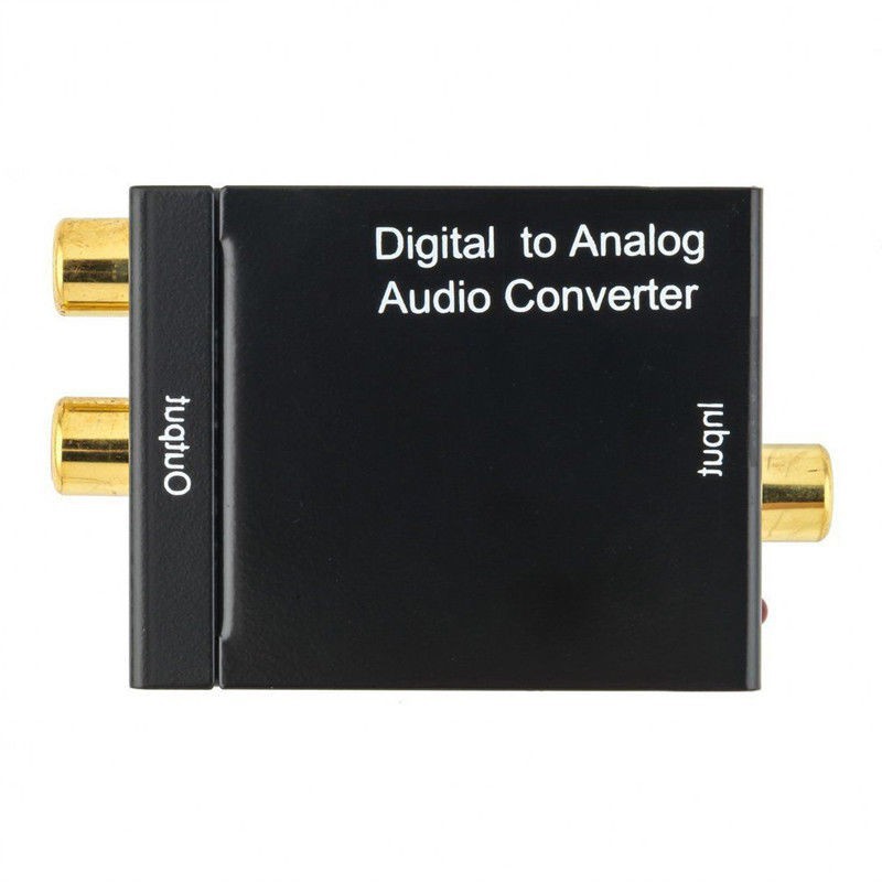 ★Digital Optical Coax to Analog RCA L/R Audio Converter Adapter with Fiber Cable