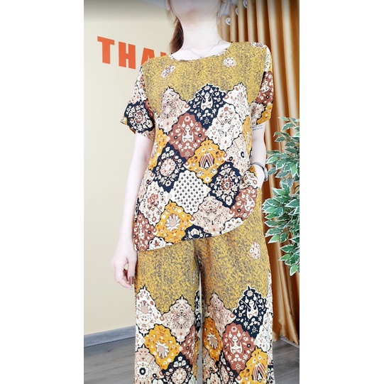 Thời trang trung niên SEIN - Bộ đồ chất tole thái cao cấp mềm mịn, nhẹ thoáng mát không nhăn xù mã 1484