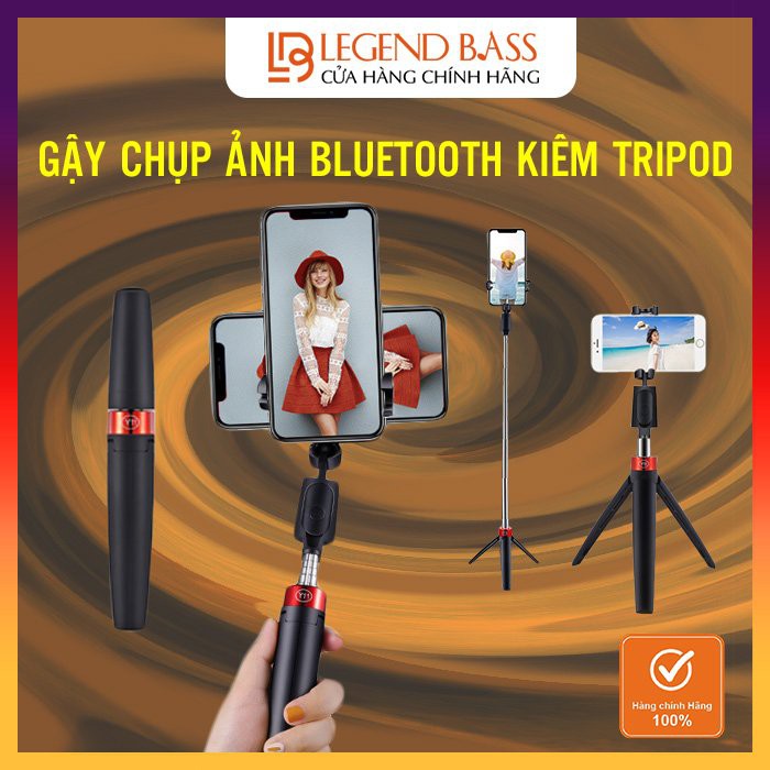 Gậy Chụp Ảnh Bluetooth Không Dây | Tripod Chụp Ảnh Cao Cấp Có Chân Đỡ, Chụp Hình Tạo Dáng Tùy Thích Livestream Đỉn | WebRaoVat - webraovat.net.vn