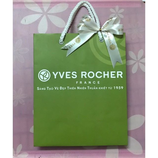 Túi giấy đựng quà tặng Yves Rocher quai trắng size S 9 x14cm