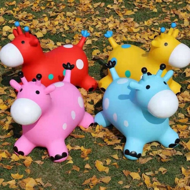 Thú Nhún Bơm Hơi Toys House Chính Hãng Và Các Loại Thú Nhún Hươu , Bò Sữa Có Nhạc Các Loại