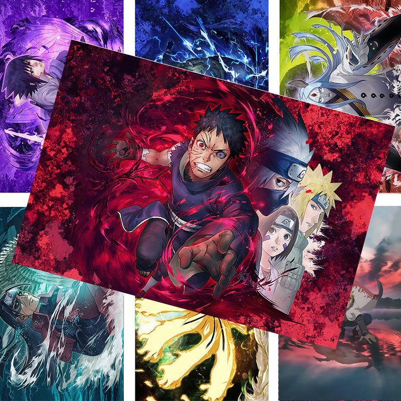 Áp phích Naruto và gia đình Fukuaki tổ chức Sasuke Kakashi đăng bưu thiếp hình nền lên tường Tuần lễ Anime [Đăng