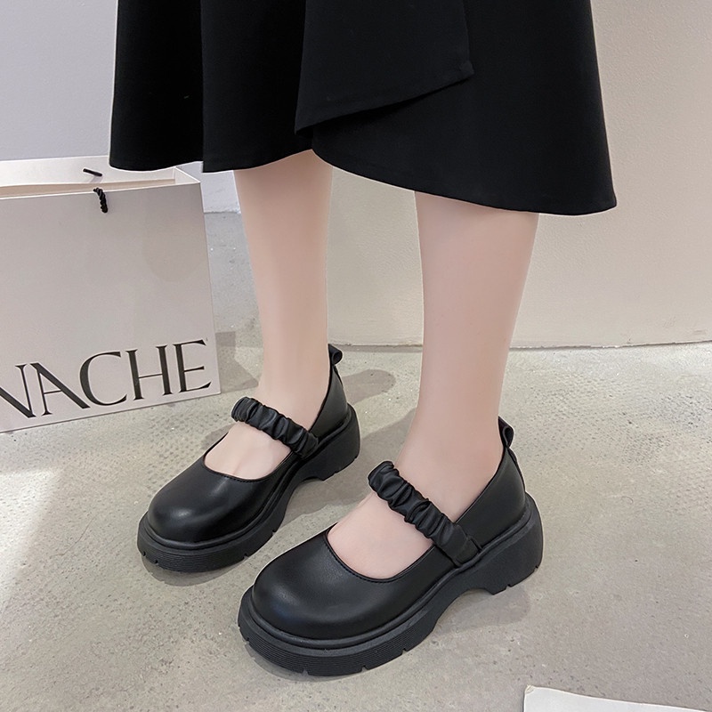 Sandal nữ, Giày sandal nữ Lolita độn đế bánh mì quang bèo siêu xinh. Chất liệu mềm, đi êm chân, cực kỳ dễ phối đồ