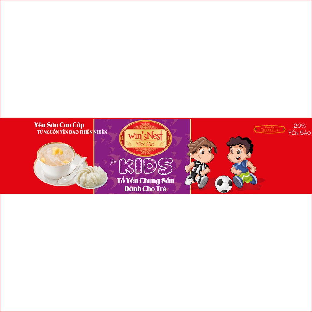 Yến sào cao cấp win'sNest kids 20% tổ yến chưng sẵn dành cho trẻ em (3Lọ/ Lốc)