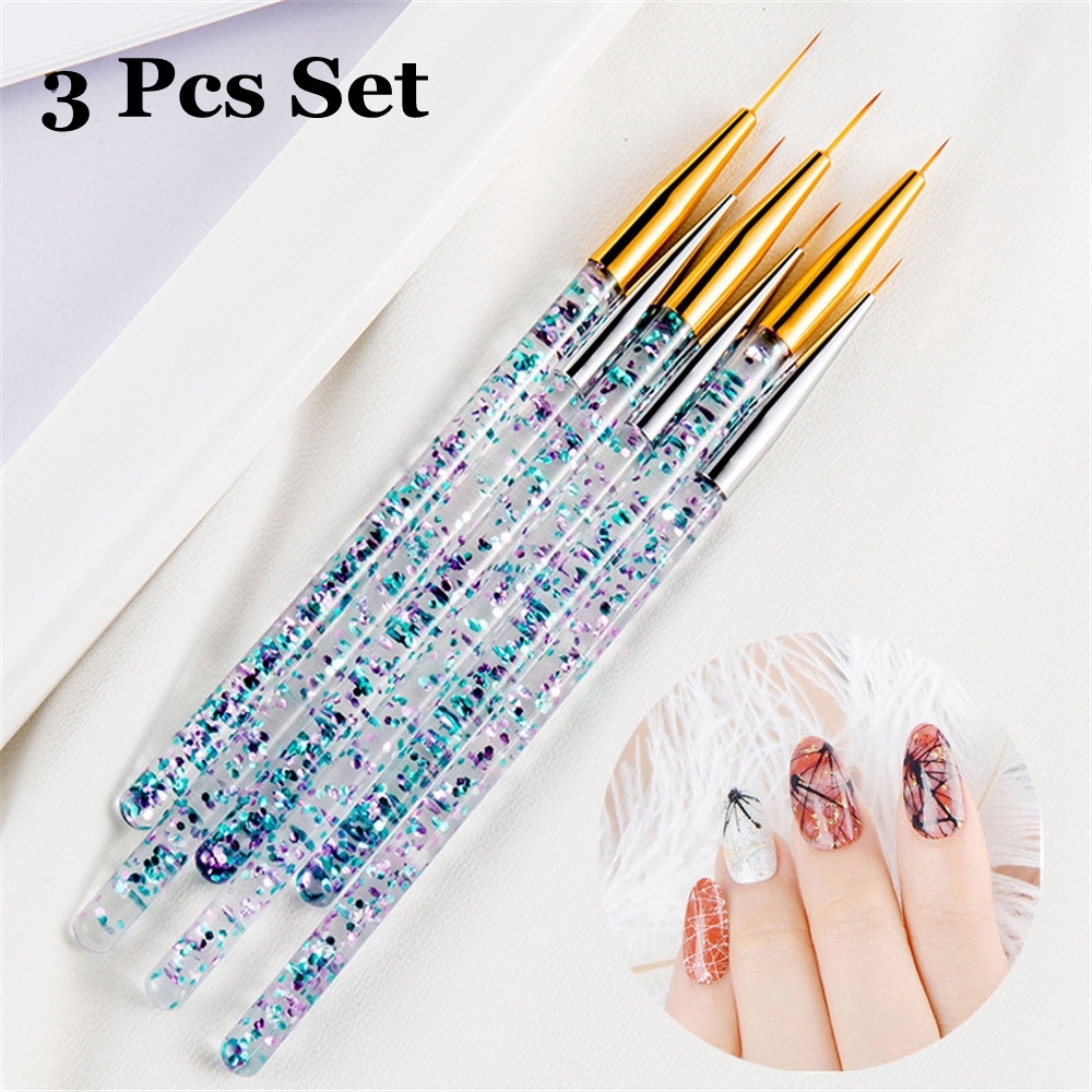Set 3 cọ vẽ trang trí móng màu gardient độc đáo
