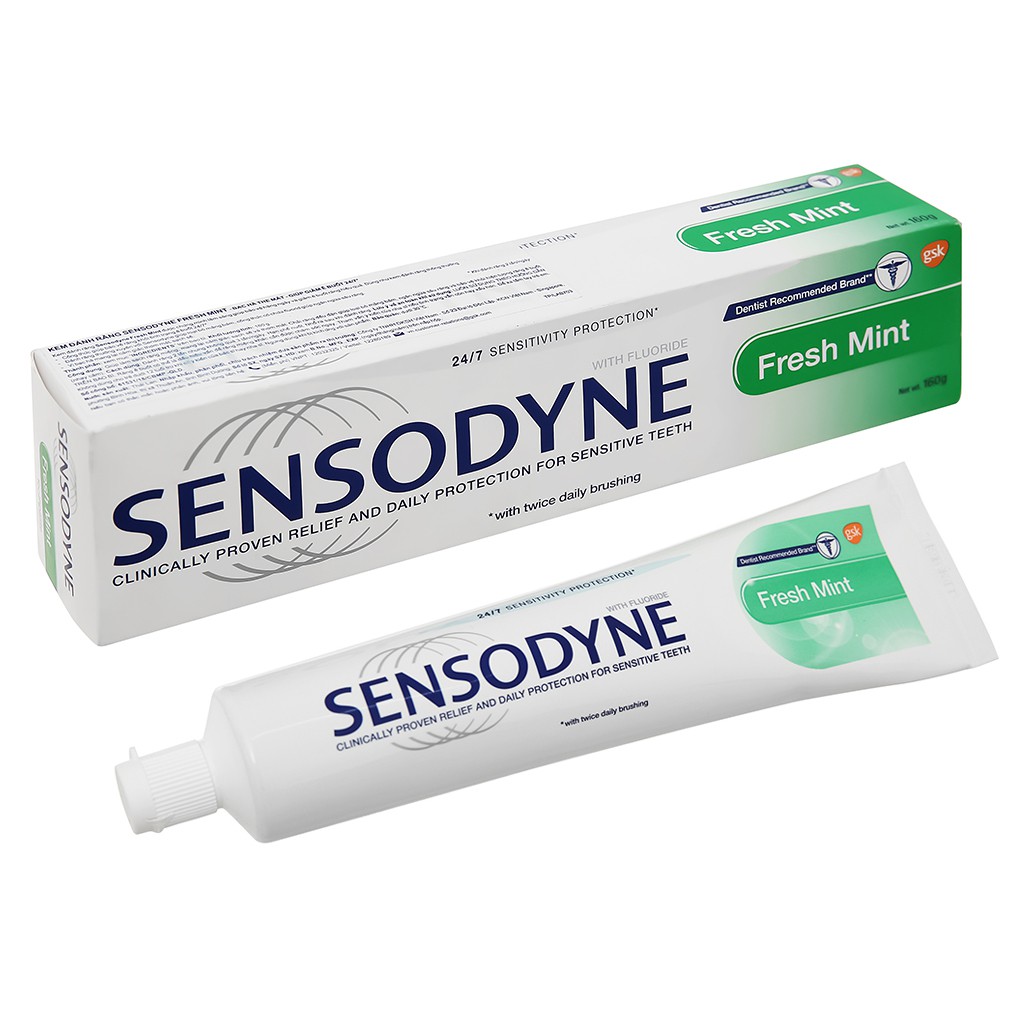 Kem đánh răng bạc hà, giảm ê buốt Sensodyne Fresh Mint 160g