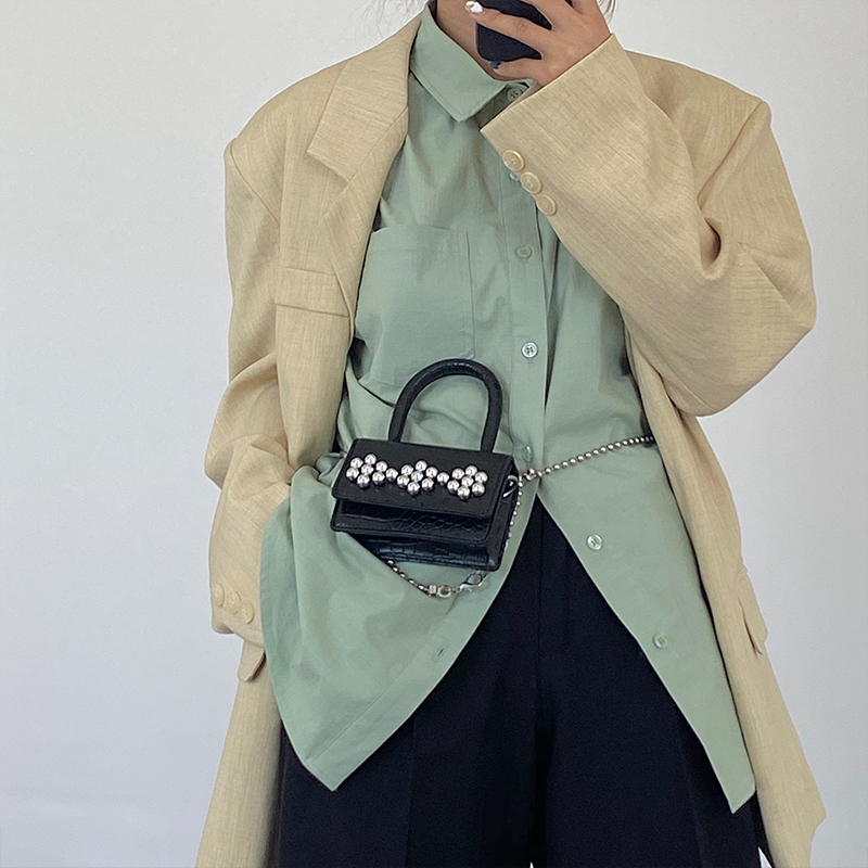 Túi đeo chéo đính hoa xinh xắn thời trang dành cho nữ