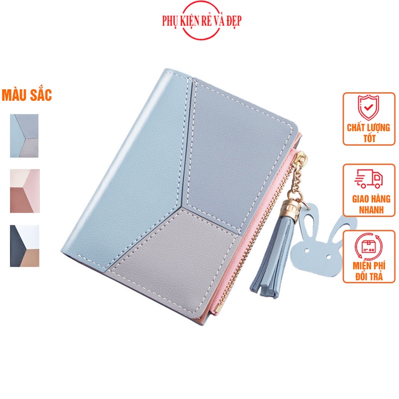 Ví Nữ Mini Cầm Tay 3 Màu Bóp Nữ Ngắn Mini Nhỏ Gọn Gấp 3 Bỏ Túi Nhiều Ngăn Tiện Dụng Dáng Đẹp Giá Rẻ -TL96
