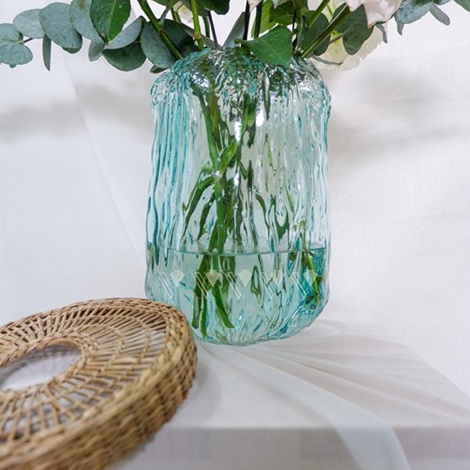 Bình Cắm Hoa Thủy Tinh CUP & VASE Xanh Trong G043