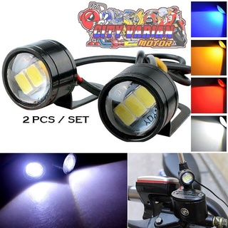 Cặp đèn LED mắt đại bàng gắn kính chiếu hậu 3 chế độ + 2 chế độ đèn LED cho xe hơi Nmax Aerox PCX Vario New Beatt