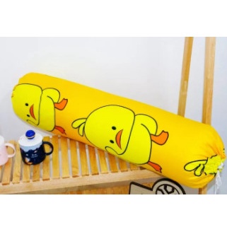 Vỏ Gối Ôm Cotton poly siêu kute 35x100cm-mẫu kitty hồng