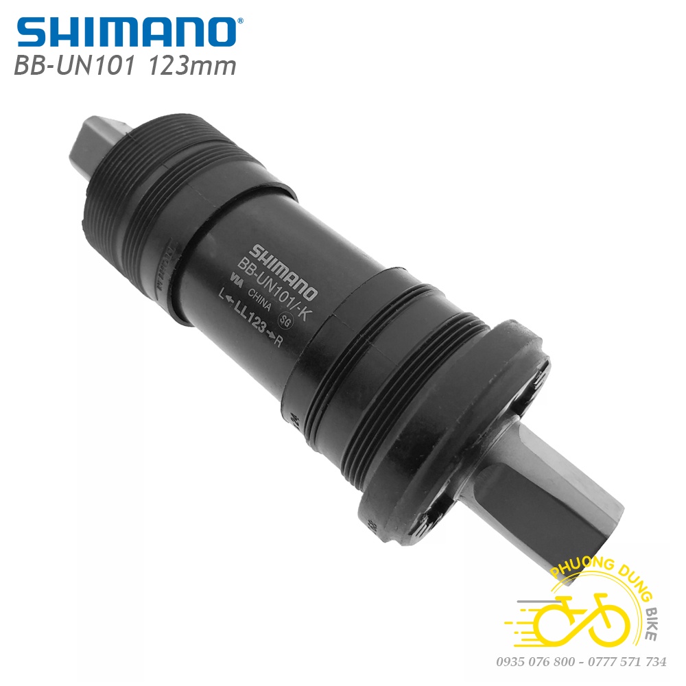 Trục giữa cốt vuông xe đạp SHIMANO BB-UN101 123mm