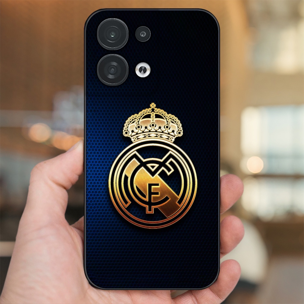 Ốp lưng Oppo Reno 8 5G viền đen in hình Real Madrid